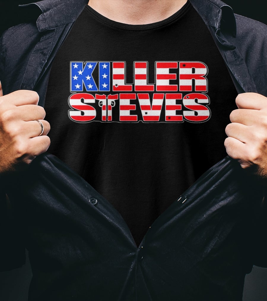 Killer Steves American Flag Stars And Stripes T-Shirt