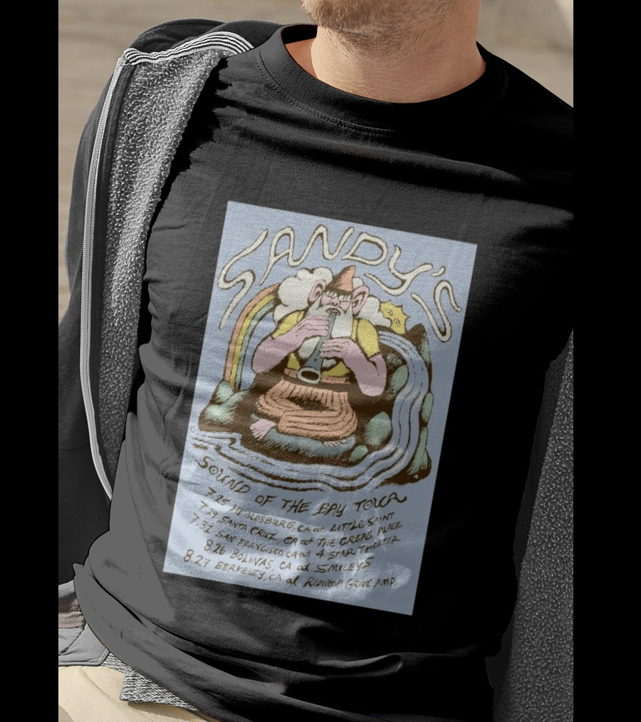 Sandy's Sound Of The Bay Tour 2026 Healdsburg Santa Cruz San Francisco Bolinas Berkeley T-Shirt