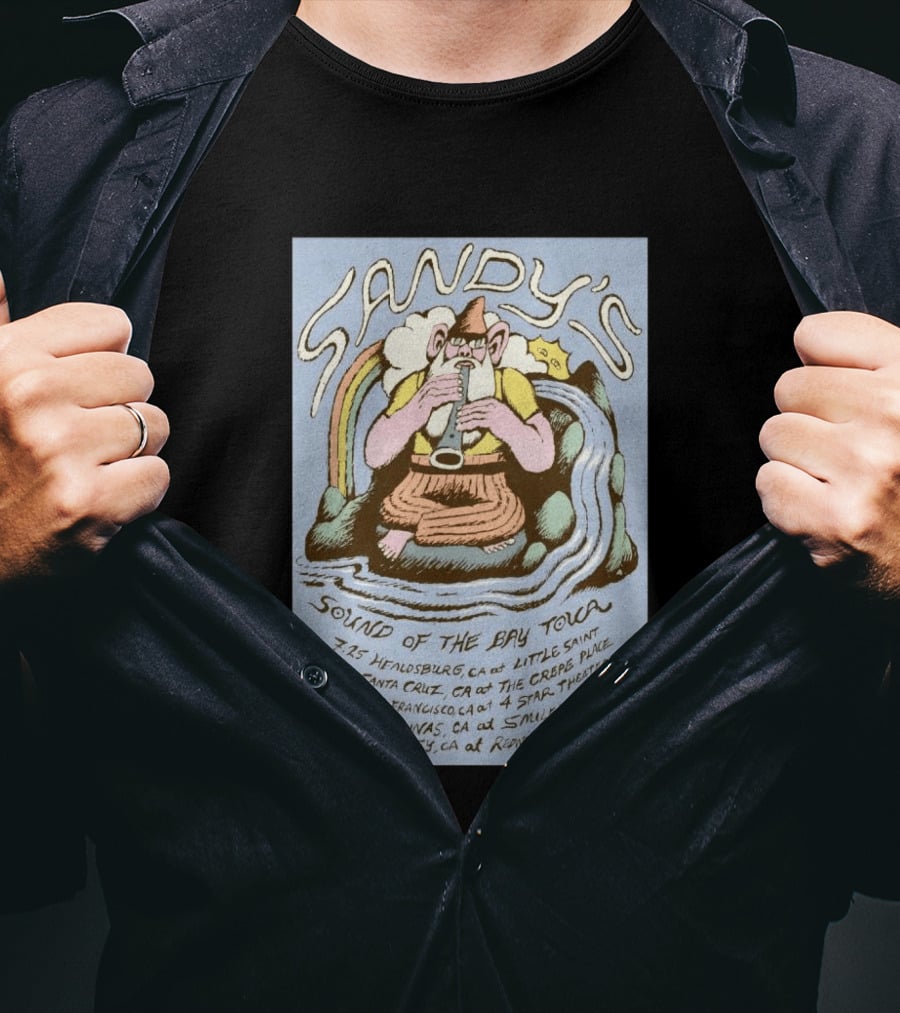 Sandy's Sound Of The Bay Tour 2026 Healdsburg Santa Cruz San Francisco Bolinas Berkeley T-Shirt