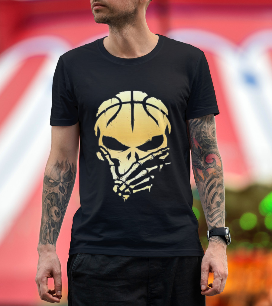 The Brunisher Gold Jalen Brunson Knicks Skull Basketball T-Shirt