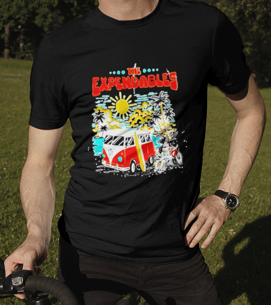 The Expendables Santa Cruz California Surf Van Beach Scene T-Shirt
