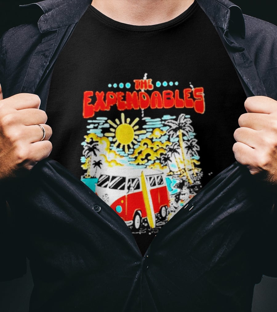 The Expendables Santa Cruz California Surf Van Beach Scene T-Shirt
