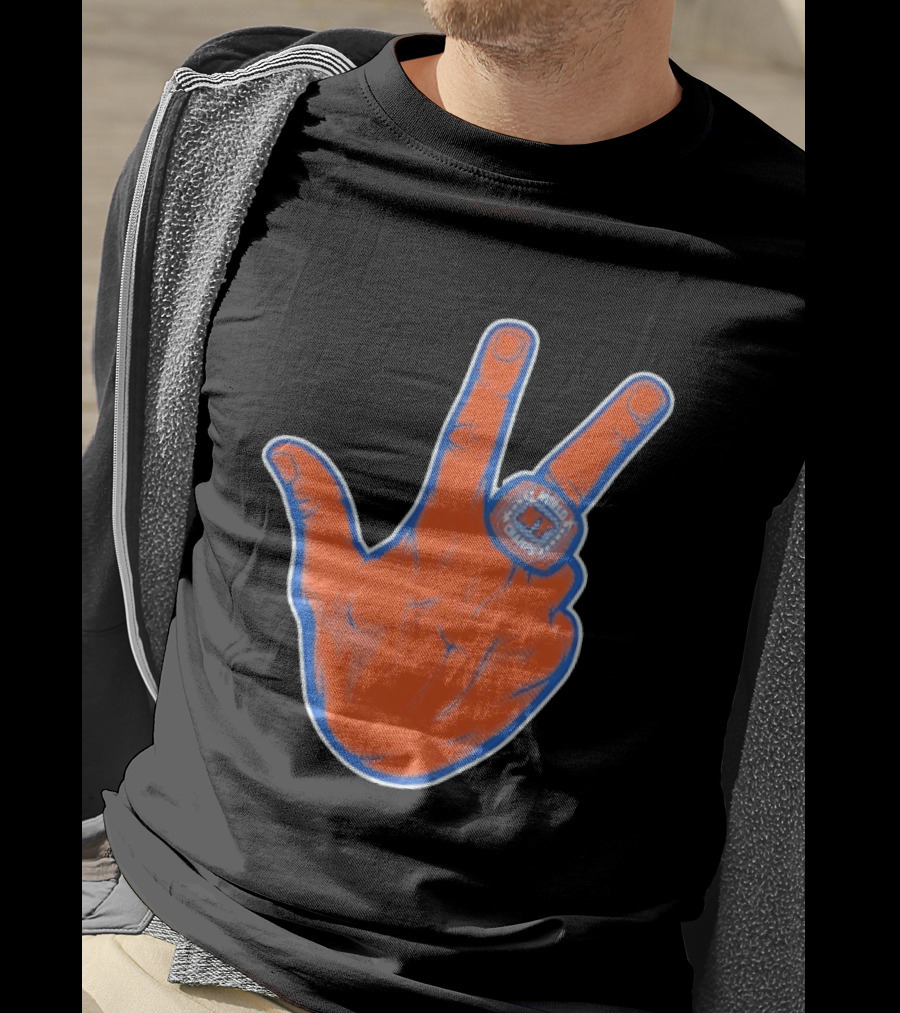 New York Knicks Jalen Brunson Peace Sign Ring Basketball Champion T-Shirt