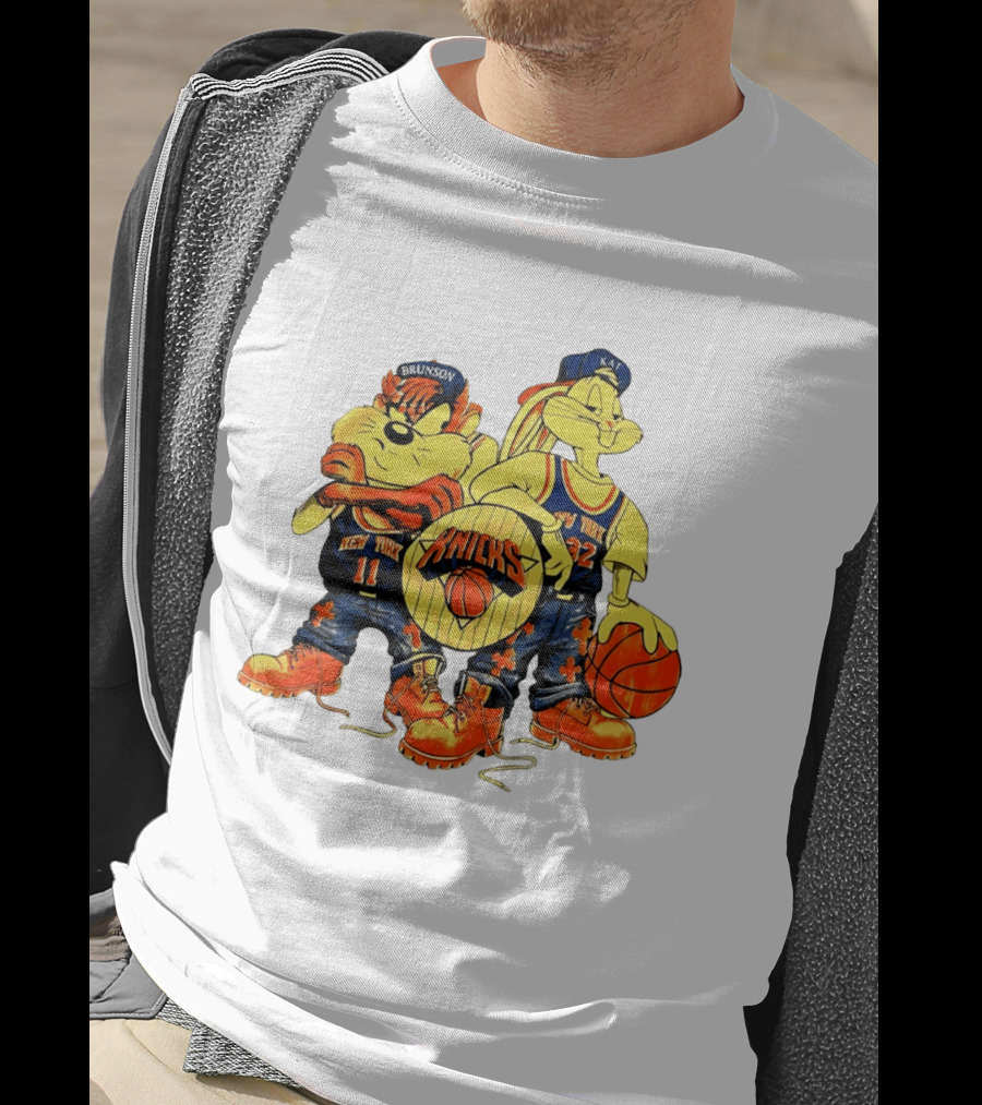New York Knicks Bugs Bunny Taz NBA Finals Players Madison Square Garden T-Shirt