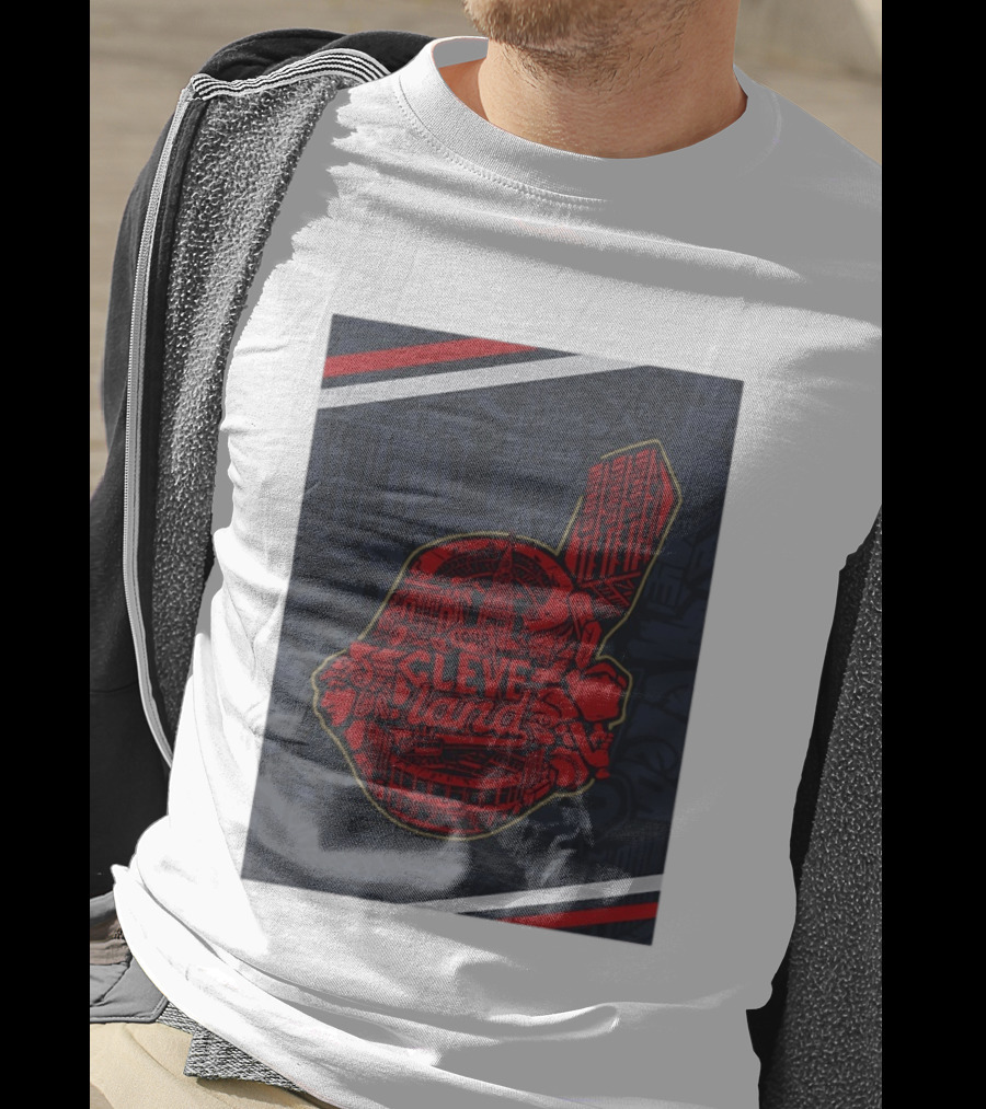 Cleveland 1948 Baseball Team City Mosaic Landmark Collage T-Shirt