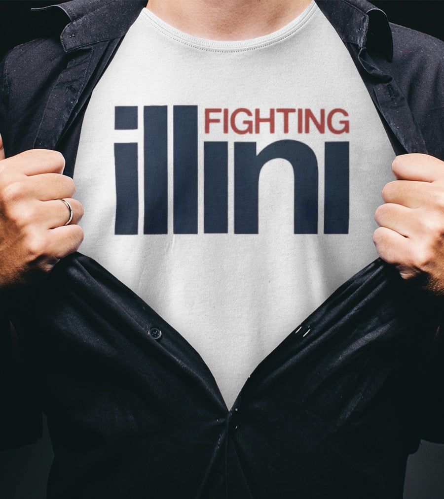 Illinois Fighting Illini Navy Blue And Orange T-Shirt