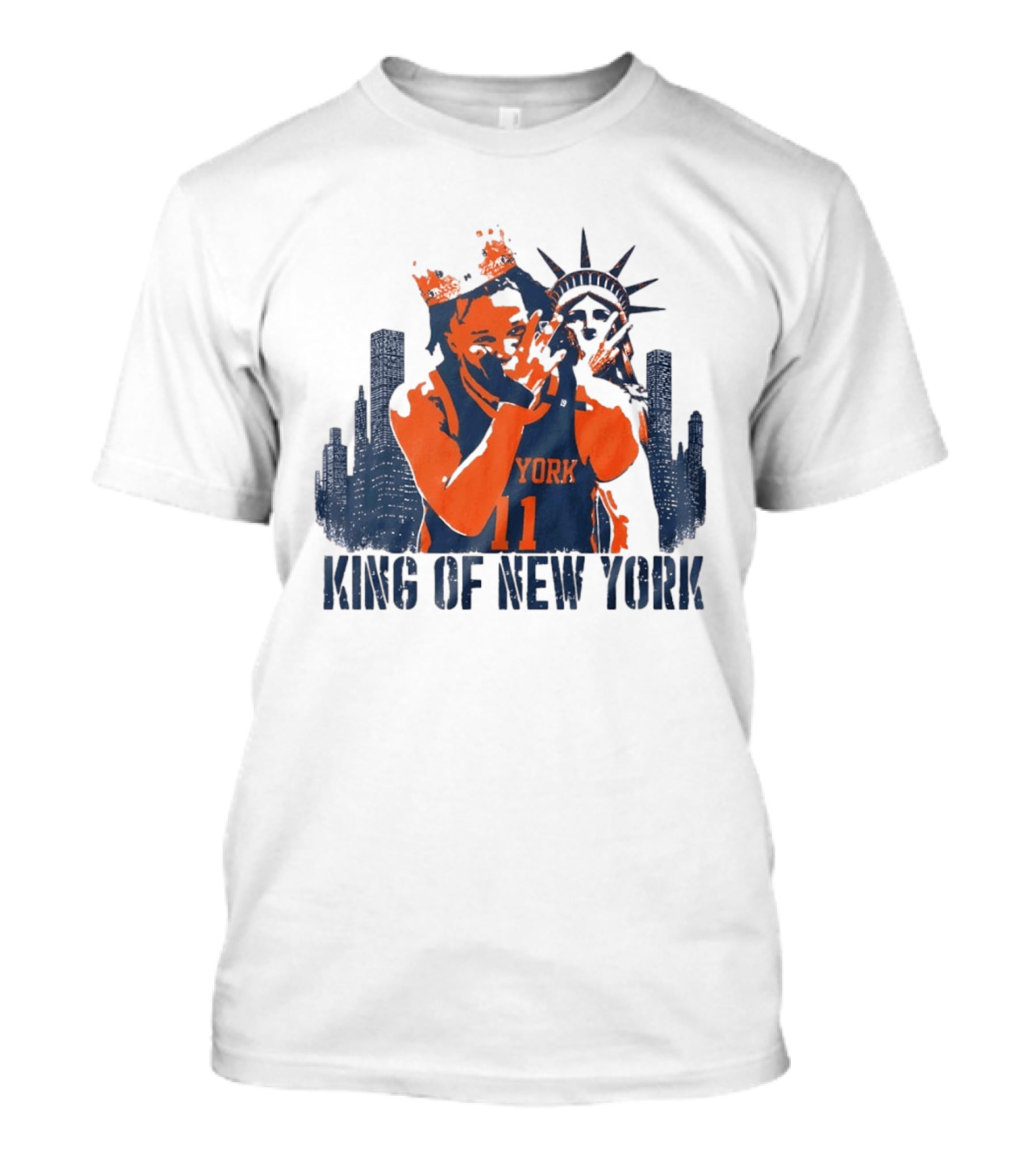 Jalen Brunson King Of New York Skyline 2026 MVP Basketball T-Shirt