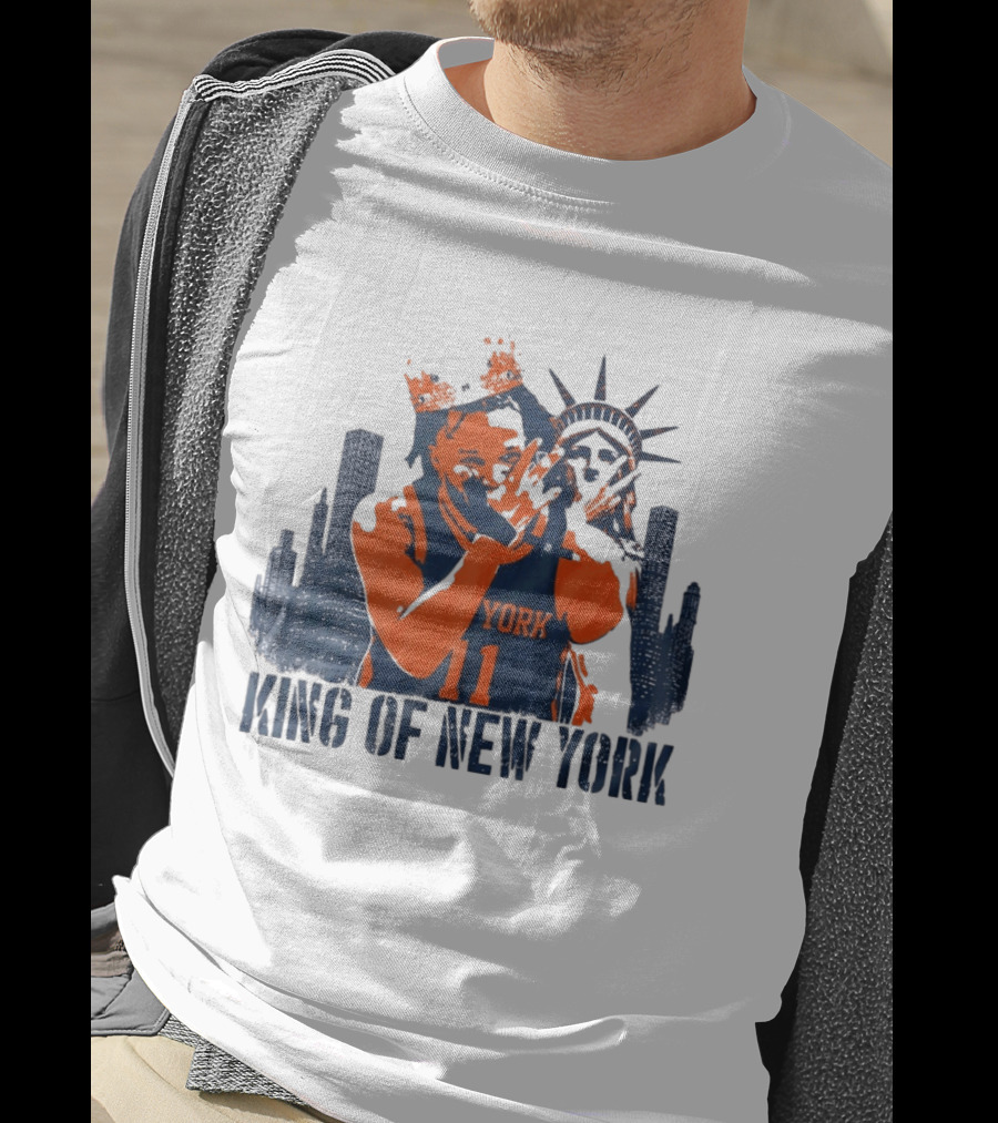 Jalen Brunson King Of New York Skyline 2026 MVP Basketball T-Shirt