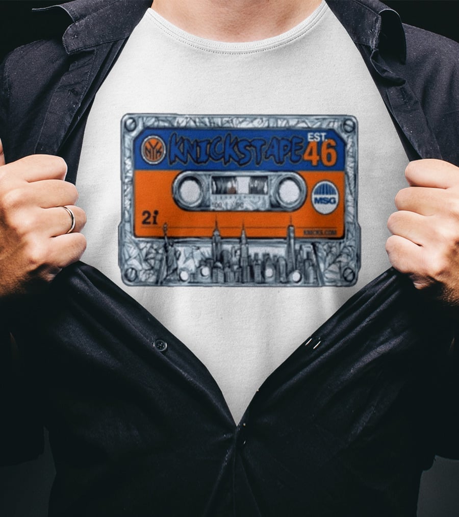 New York Knicks Knickstape Cassette EST 46 MSG Mixtape Graffiti T-Shirt