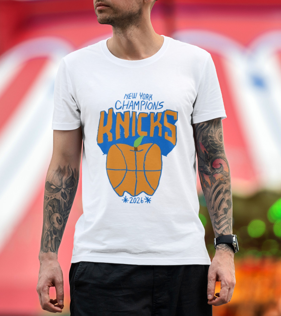 New York Champions Knicks Big Apple 2026 T-Shirt