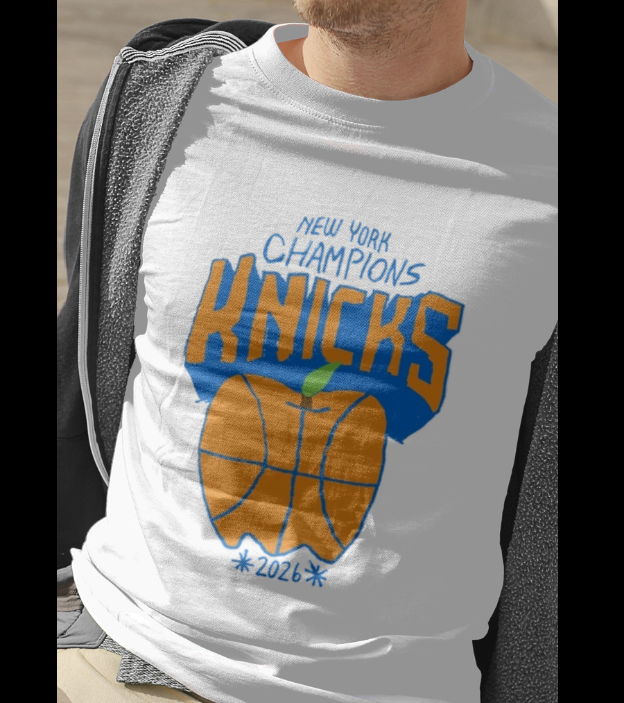 New York Champions Knicks Big Apple 2026 T-Shirt