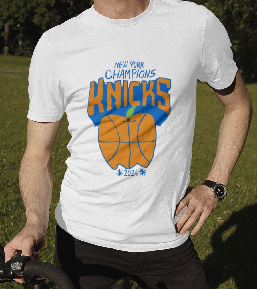 New York Champions Knicks Big Apple 2026 T-Shirt