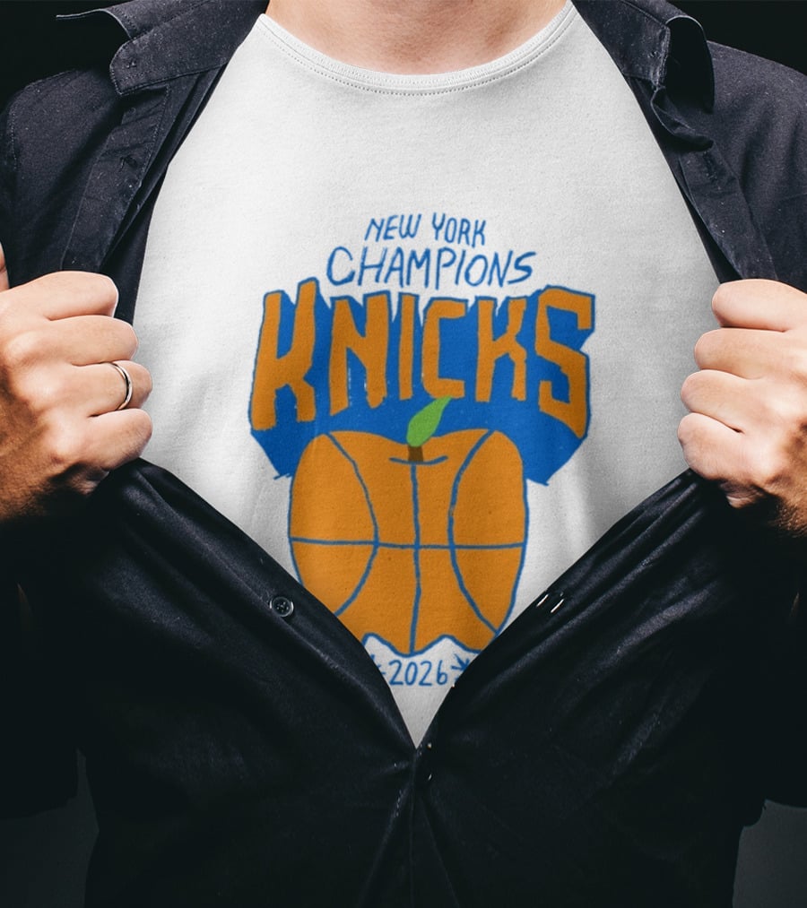 New York Champions Knicks Big Apple 2026 T-Shirt
