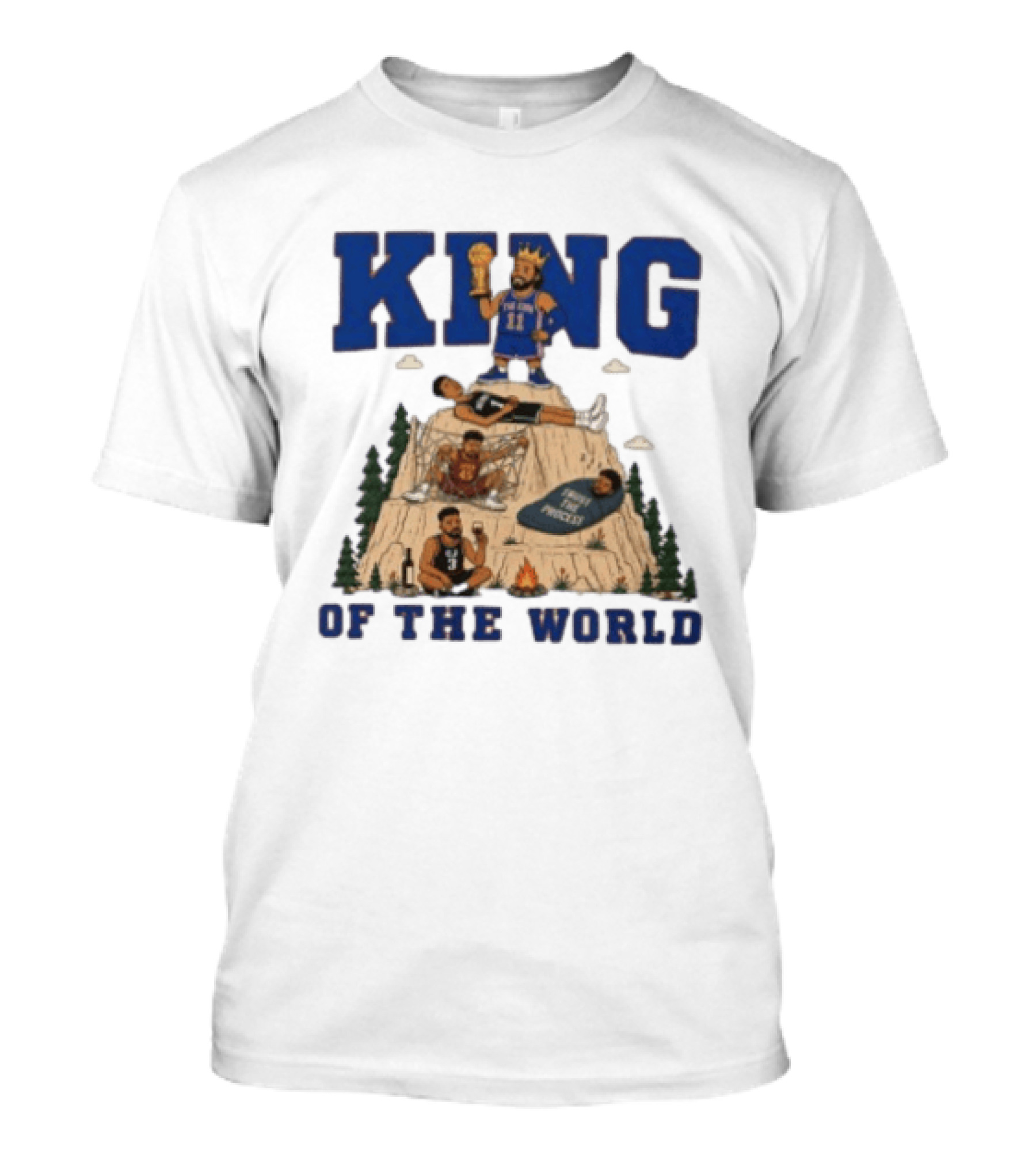 New York Knicks NBA Jalen Brunson King Of The World Basketball Champions T-Shirt