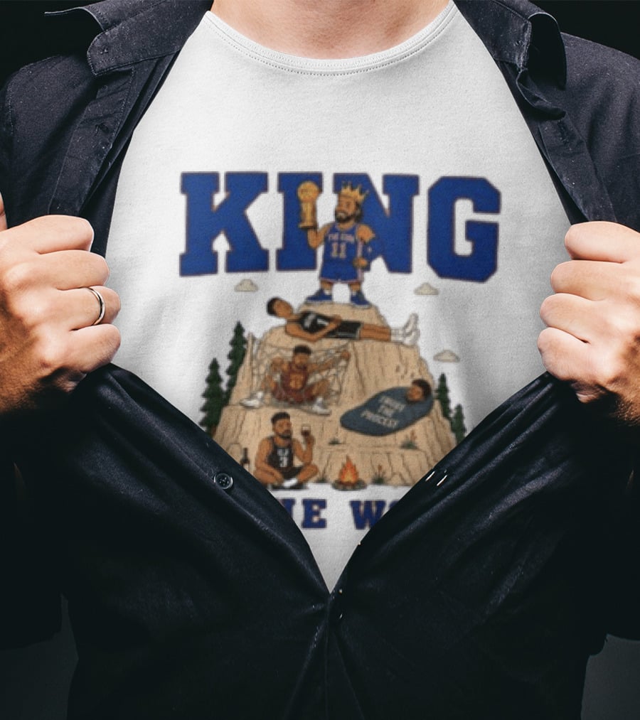 New York Knicks NBA Jalen Brunson King Of The World Basketball Champions T-Shirt