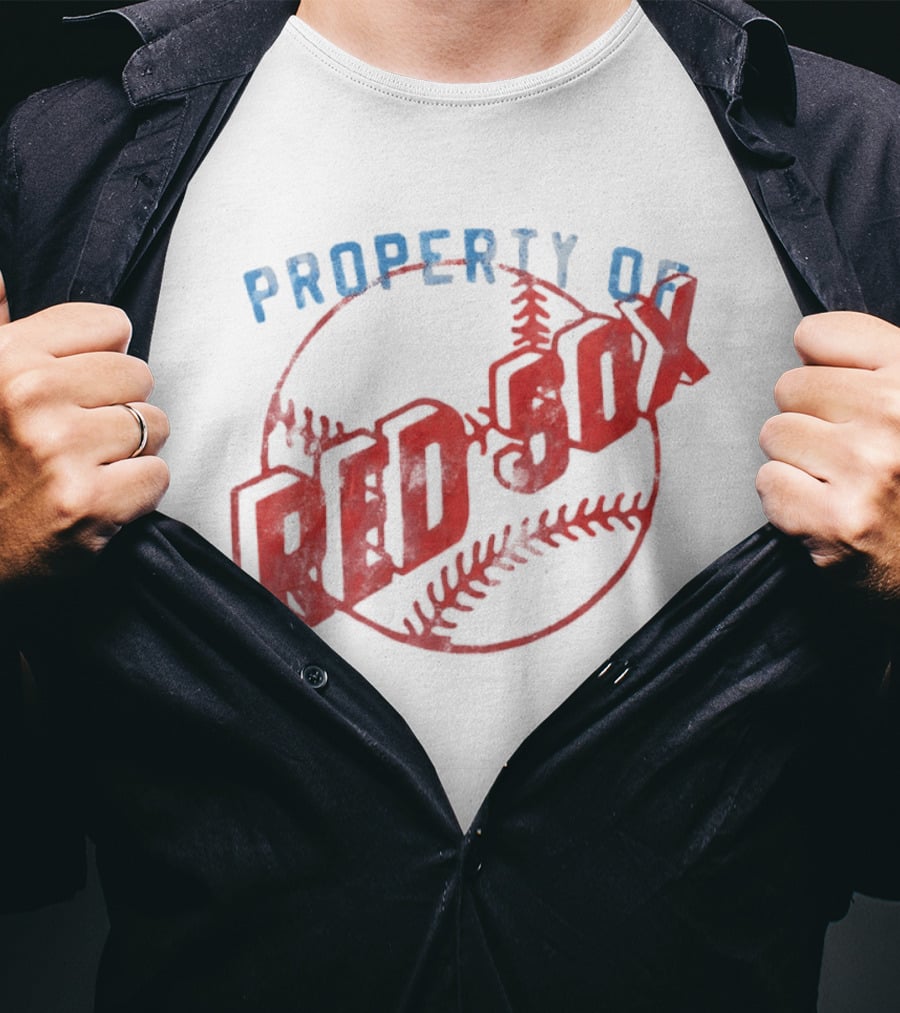 Property Of Boston Red Sox Cooperstown Baseball Classic Red Sox XXL T-Shirt