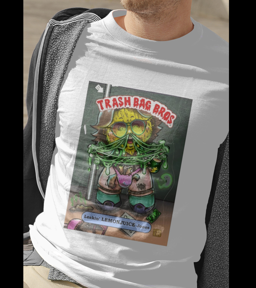 Trash Bag Bros Leakin Lemonjuice Jones Retro Style Comic T-Shirt