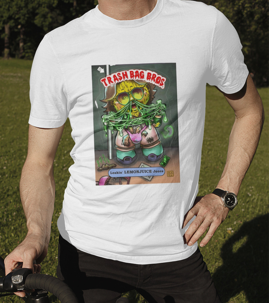 Trash Bag Bros Leakin Lemonjuice Jones Retro Style Comic T-Shirt