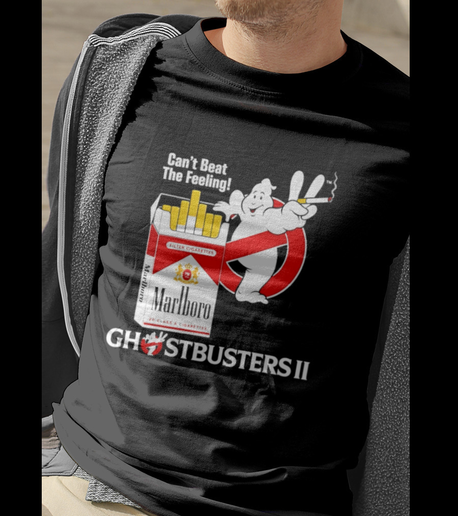 Can't Beat The Feeling Ghostbusters II Smoking Makes Me Feel Good Filter Cigarettes T-Shirt