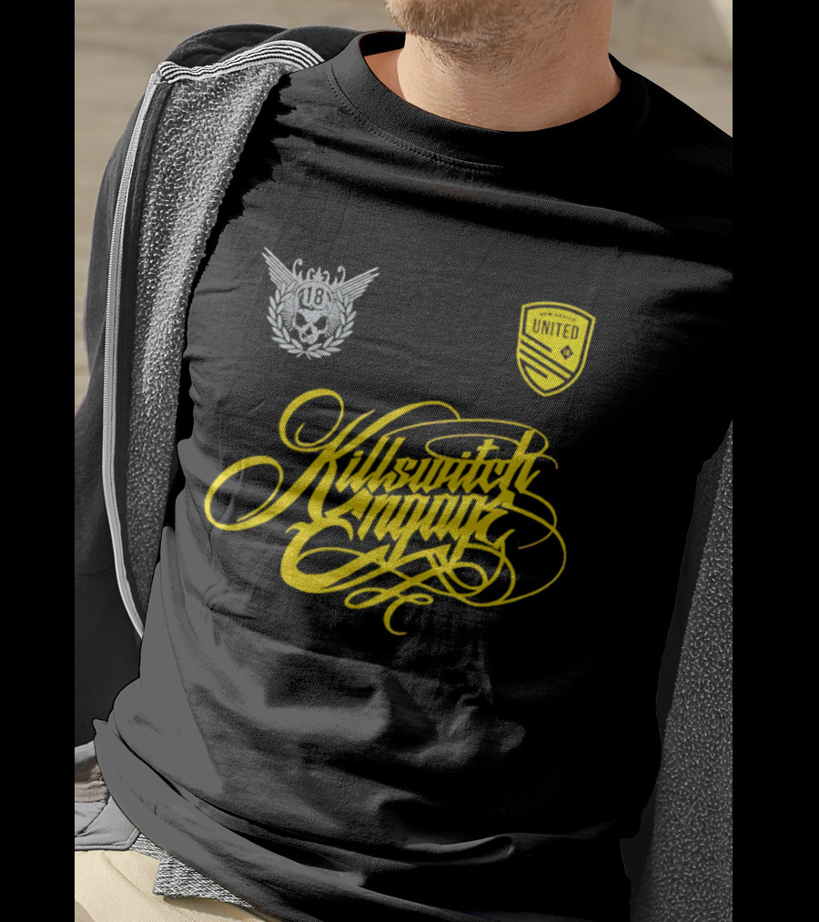 New Mexico United Killswitch Engage Collaboration Crest And Script T-Shirt
