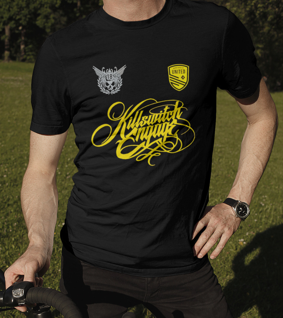New Mexico United Killswitch Engage Collaboration Crest And Script T-Shirt