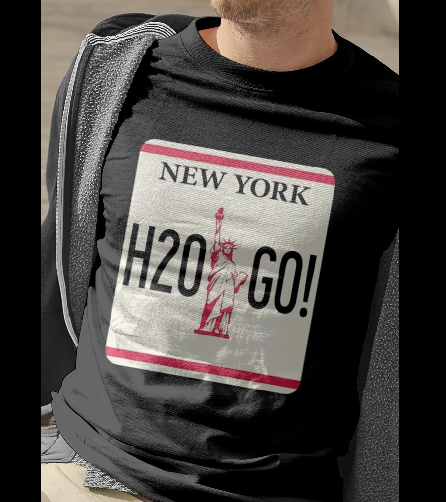 New York H2O Go License Plate Statue Of Liberty T-Shirt