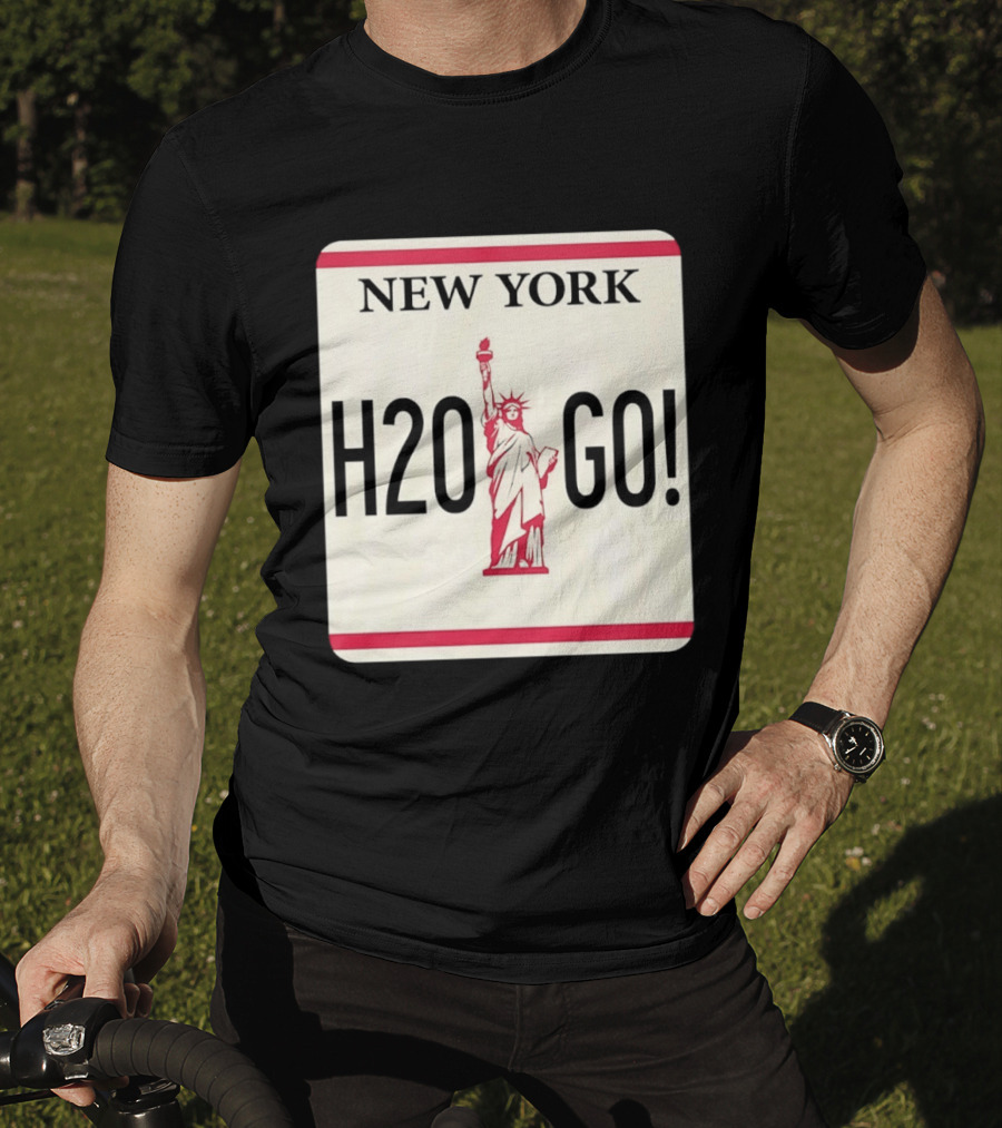 New York H2O Go License Plate Statue Of Liberty T-Shirt