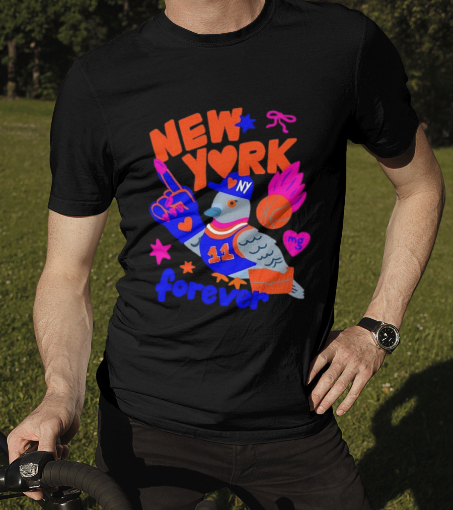 New York Knicks Jalen Brunson Pigeon Love Forever T-Shirt
