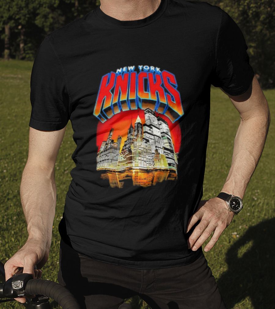 New York Knicks City Skyline Nightscape T-Shirt