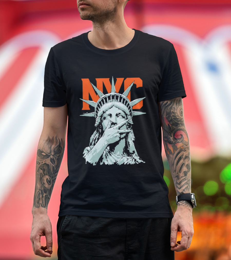NYC Statue Of Liberty Meme 2026 World Champs T-Shirt