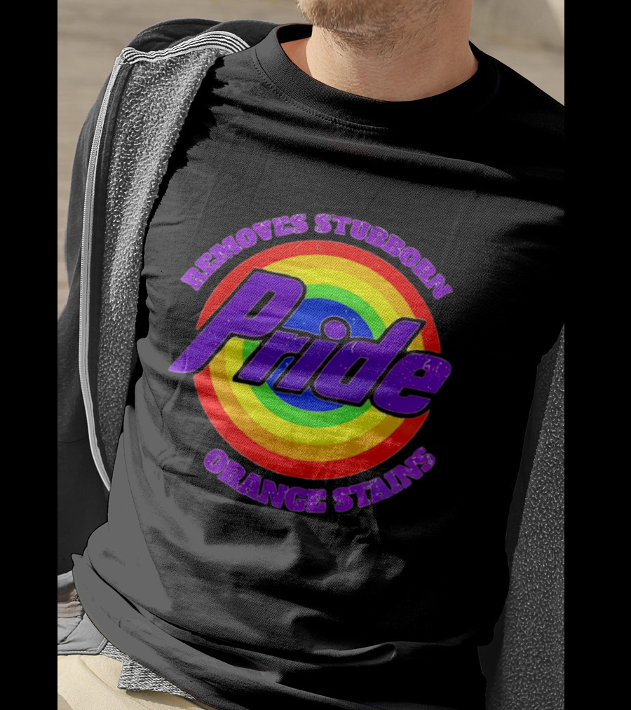 Pride Removes Stubborn Orange Stains Rainbow Circle T-Shirt