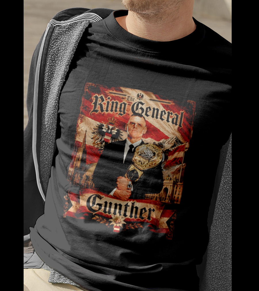 The Ring General Gunther Wrestling Champion With Eagle And Flag T-Shirt