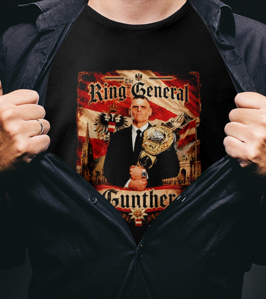 The Ring General Gunther Wrestling Champion With Eagle And Flag T-Shirt