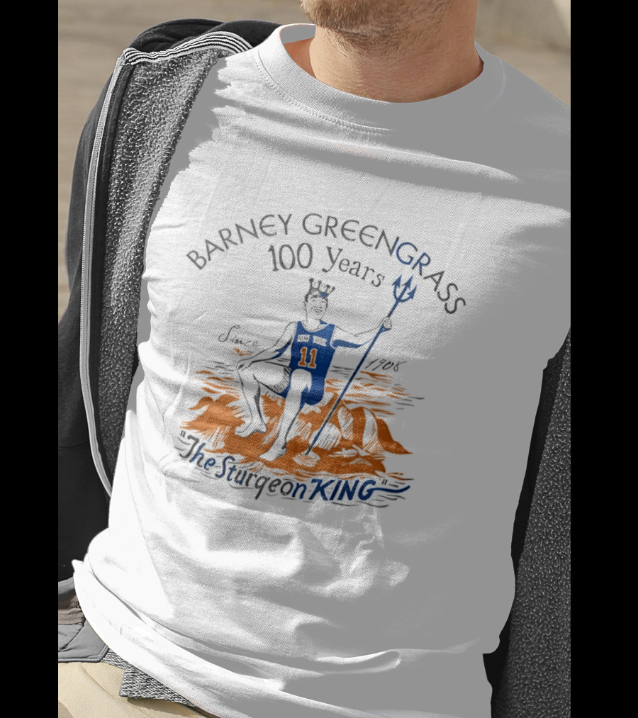 Adam Sandler Wearing Barney Greengrass 100 Years The Sturgeon King Jalen Brunson T-Shirt