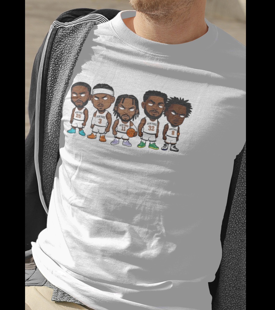 NY Basketball Toon Squad Cartoon Characters T-Shirt