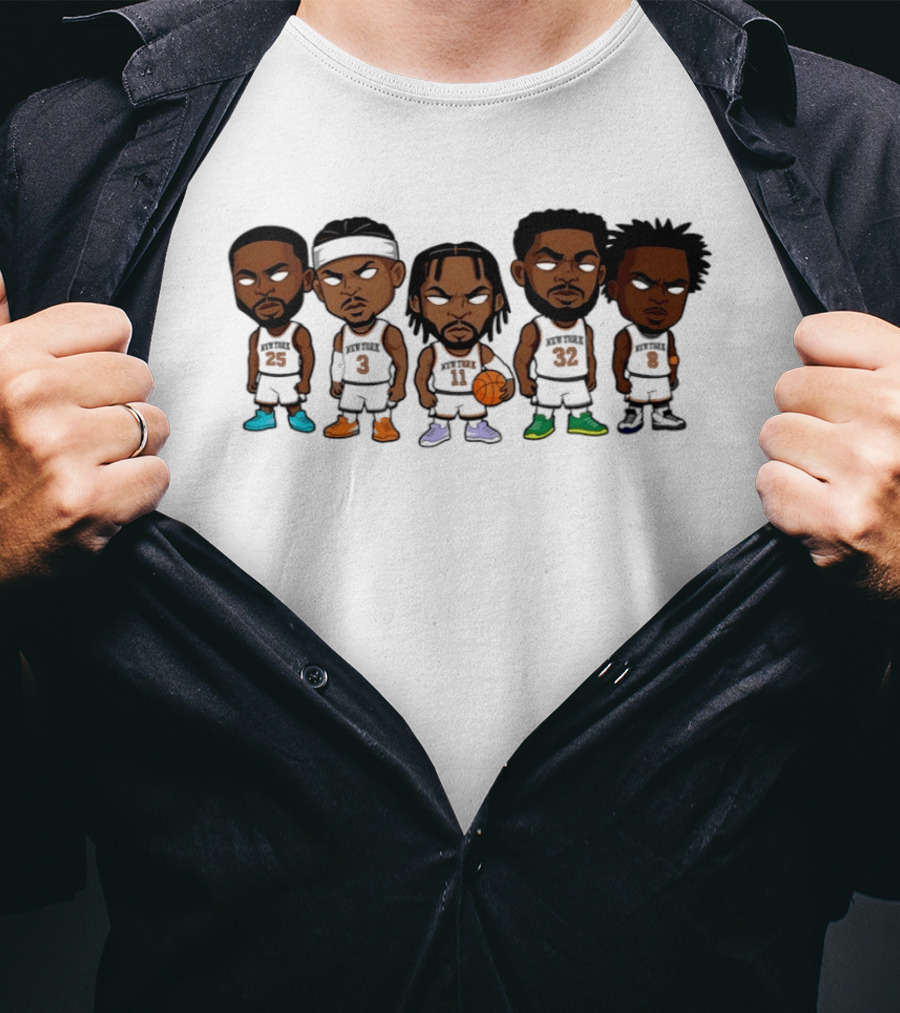 NY Basketball Toon Squad Cartoon Characters T-Shirt