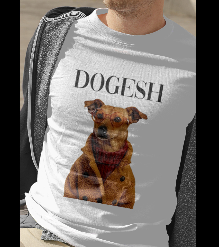 Dogesh Dapper Greyhound In Glasses And Coat T-Shirt