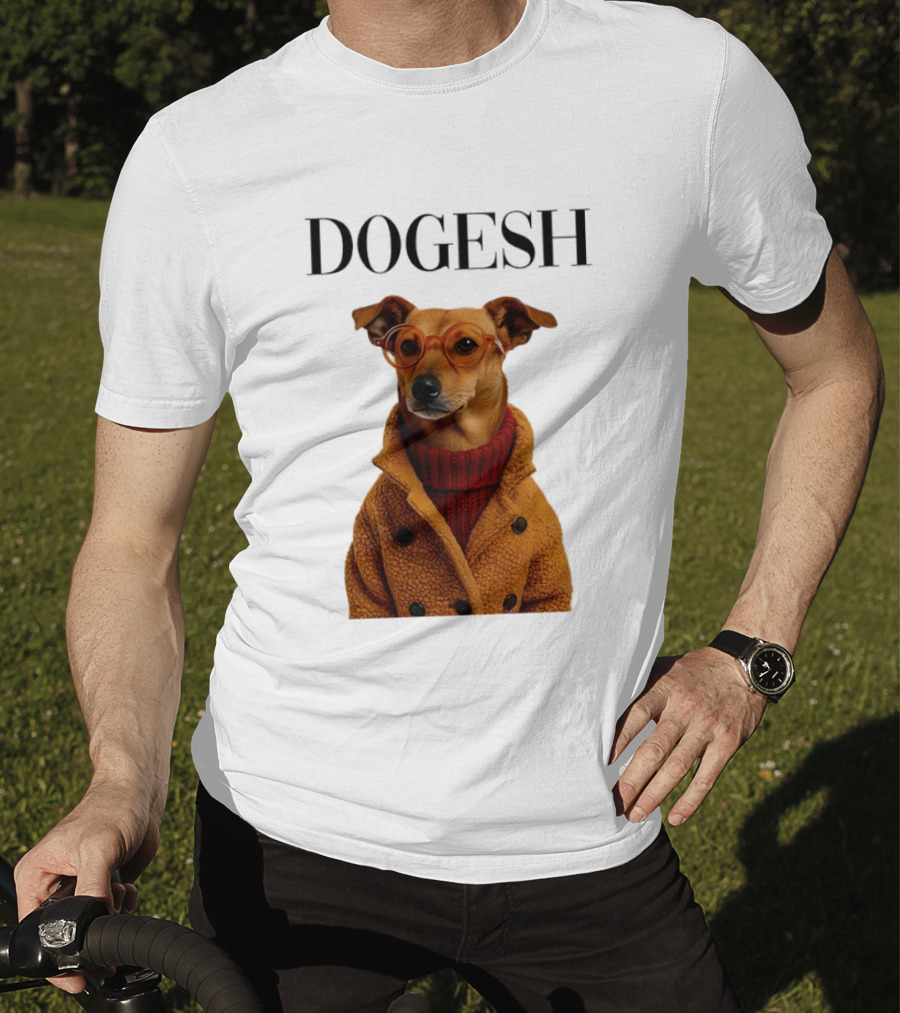 Dogesh Dapper Greyhound In Glasses And Coat T-Shirt