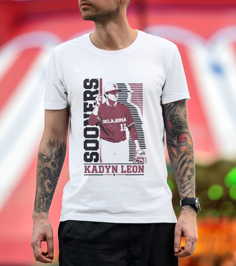 Oklahoma Sooners Kadyn Leon Baseball Player T-Shirt