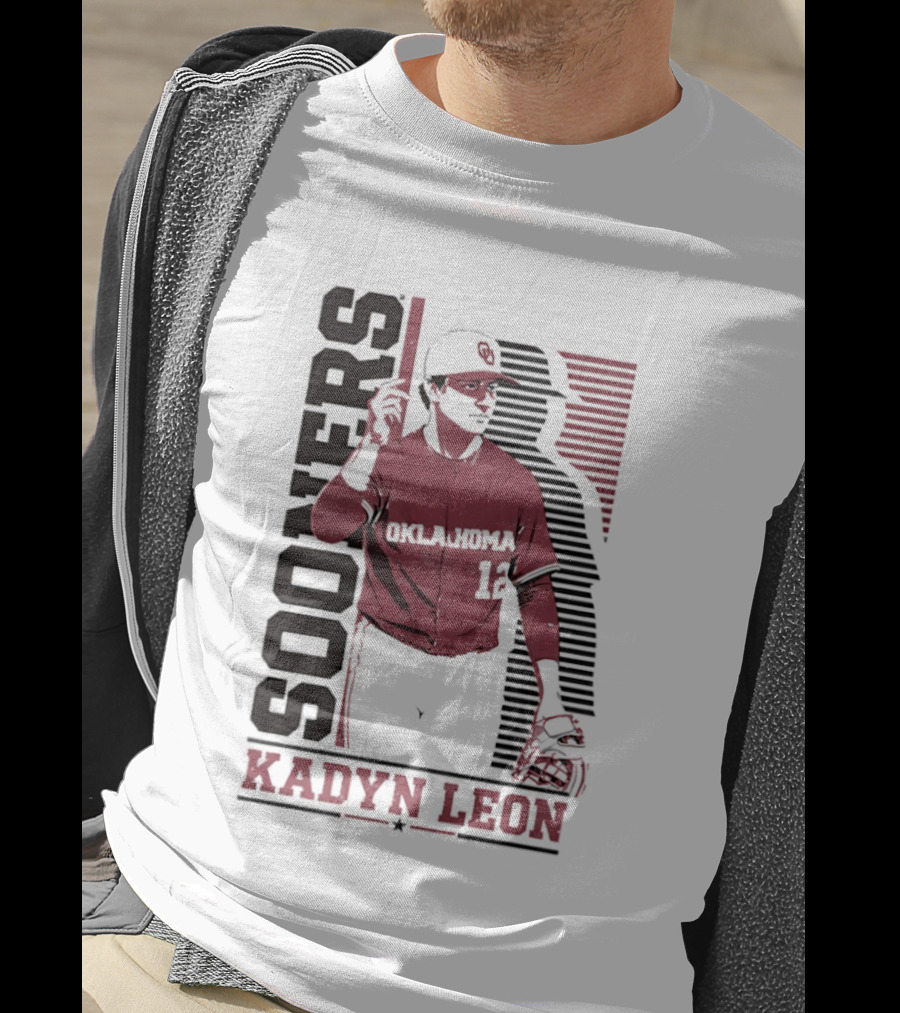 Oklahoma Sooners Kadyn Leon Baseball Player T-Shirt