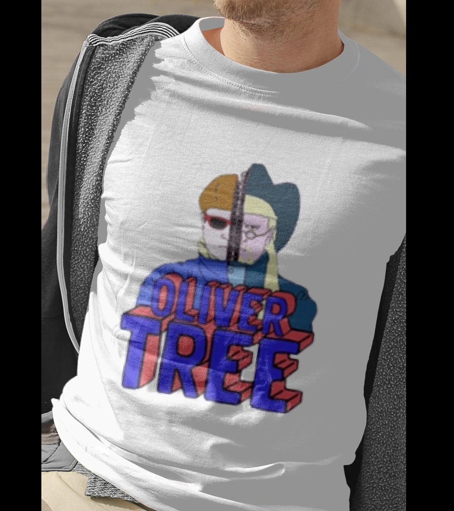 Oliver Tree Split Persona Sunglasses Half Cowboy Half Futuristic T-Shirt