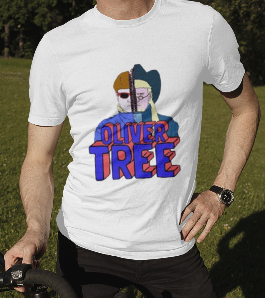 Oliver Tree Split Persona Sunglasses Half Cowboy Half Futuristic T-Shirt