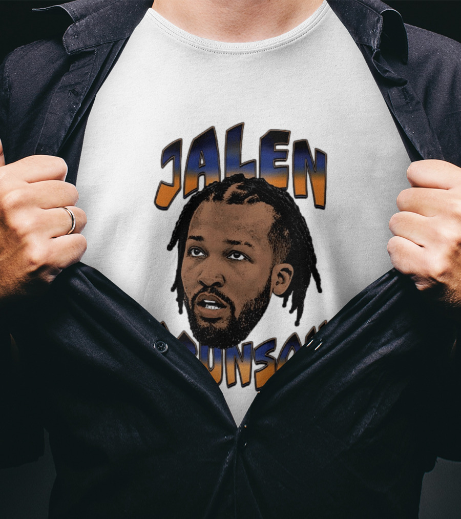 Jalen Brunson New York Knicks Player Big Face T-Shirt