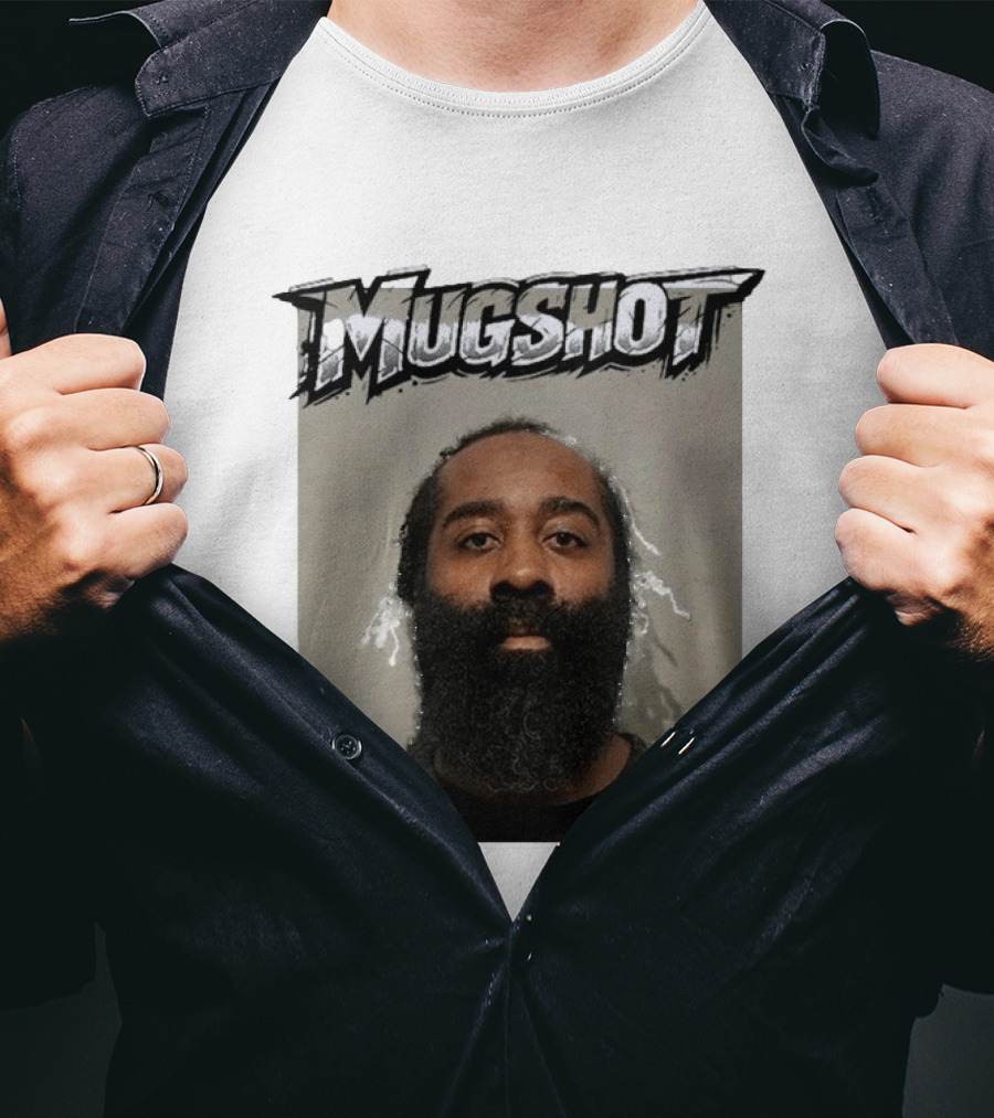 James Harden Shot Graphic Black And White T-Shirt