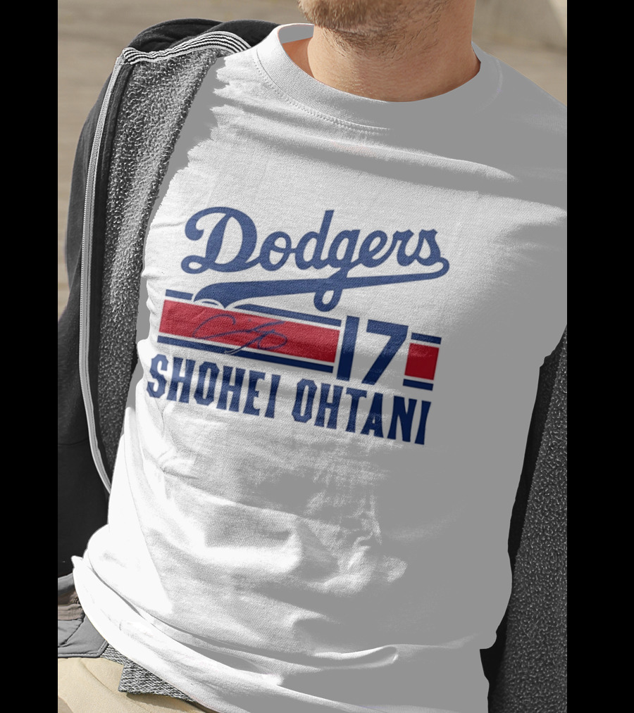 Dodgers Shohei Ohtani 17 Signature Number T-Shirt