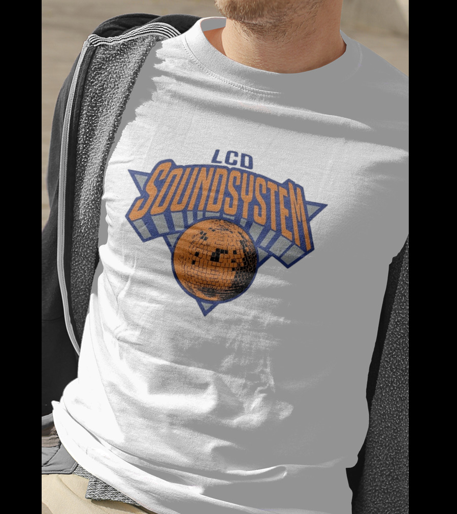 LCD Soundsystem Basketball Inspired New York Knicks Disco Ball T-Shirt