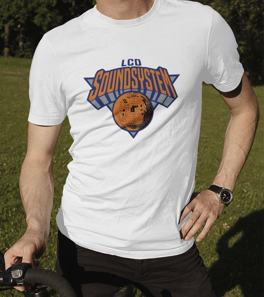 LCD Soundsystem Basketball Inspired New York Knicks Disco Ball T-Shirt