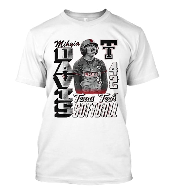 Mihyia Davis Texas Tech Softball Number 42 T-Shirt