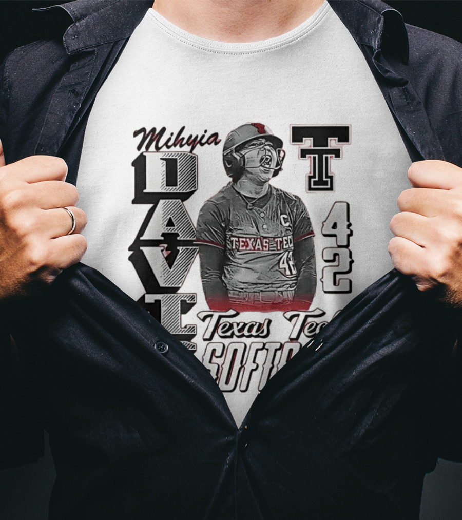 Mihyia Davis Texas Tech Softball Number 42 T-Shirt