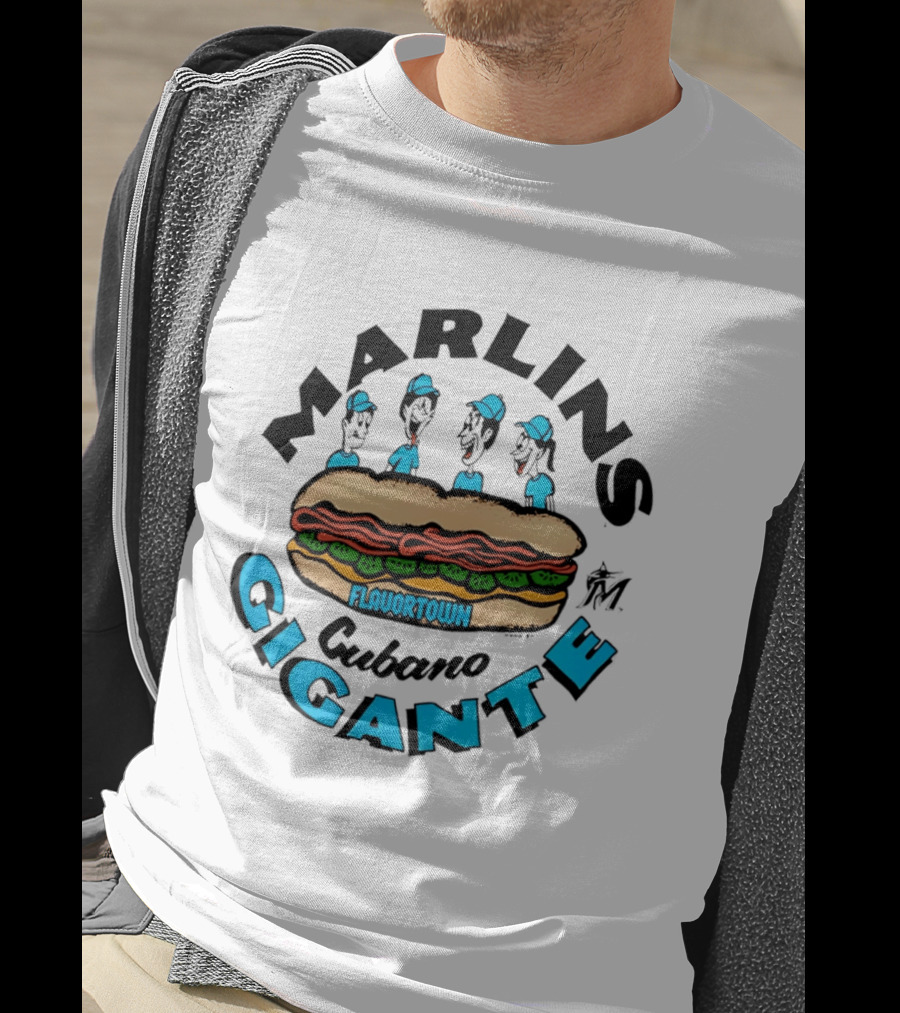 Marlins Cubano Gigante Flavortown Sandwich $1 T-Shirt